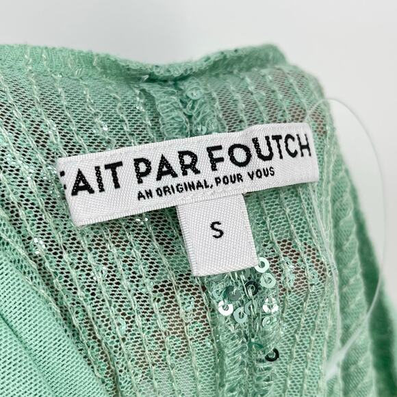 Fait Par Foutch | Elizabeth Dress in Malachite Turquoise Sequin Strapless Maxi S - Picture 7 of 16